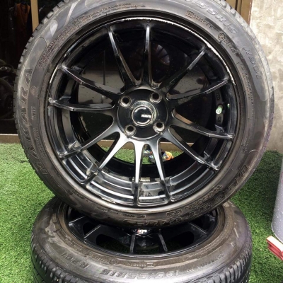 ขายล้อขอบ 15 4รู100 กว้าง8 ยางปี14 4ล้อสวยๆ ไม่ซ่อมมา