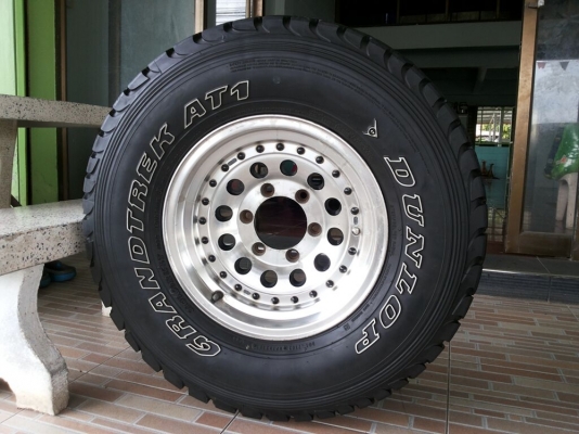 ล้อ bridgestone ลายหยดน้ำ พร้อมยาง dunlop grandtrek at1