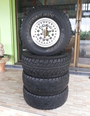 ล้อ bridgestone ลายหยดน้ำ พร้อมยาง dunlop grandtrek at1