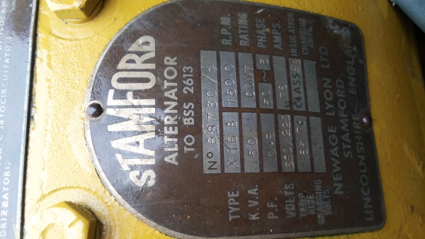 เครื่องยนต์ดีเซล HINO 6 สูบเครื่องปั่นไฟยี่ห้อ LINCOLNSHIRE  ขนาด 50 KVA. จาก อังกฤษ