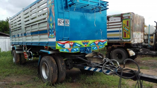 หางพ่วงดั๊มสองเพลา  อู่ ป.รุ่งเรือง ขอนแก่น ต่อใหม่