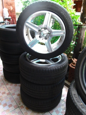 ขายล้อลาย BENZ AMG ขอบ 17" พร้อมยางปี14 ถูกๆ
