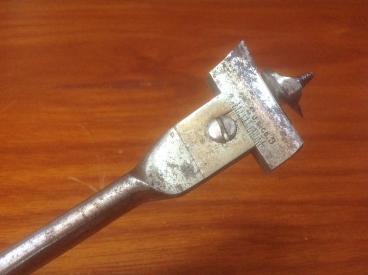 ขายดอกสว่านเจาะไม้ปากขยาย Vintage The James Swan Co.ขนาด 8" ขยายได้ 7/8"-3"