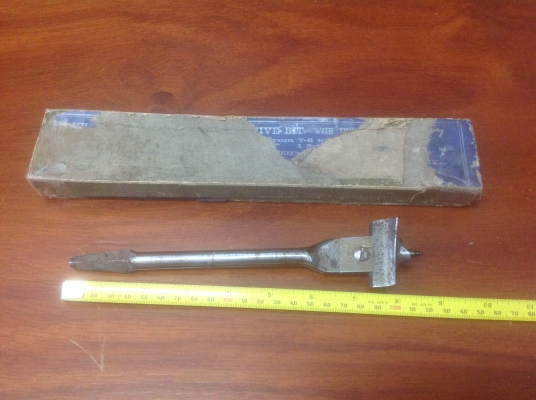 ขายดอกสว่านเจาะไม้ปากขยาย Vintage The James Swan Co.ขนาด 8" ขยายได้ 7/8"-3"