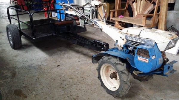 รถไถเดินตาม  ISEKI  รุ่น KS650 ขนาด  6.5 แรง เก่าญี่ปุ่น สภาพพร้อมใช้งาน เครื่องยนต์ติดง่าย พร้อมเทรลเลอร์เล็กพ่วงท้าย