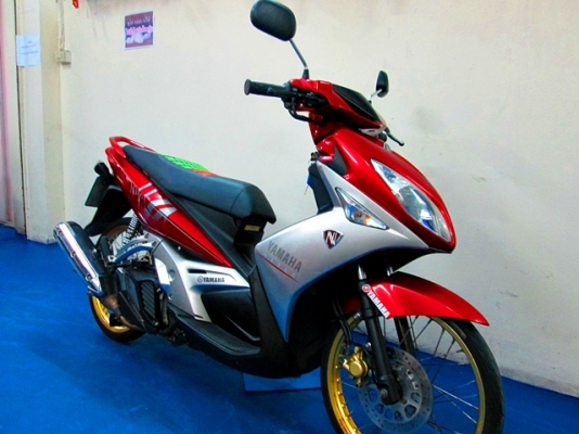 nouvo Eliganc 135cc. สี แดงเทา รถเดือน สิงหาคม ปี 51 ราคาเบาๆ แถม 3 รายการ