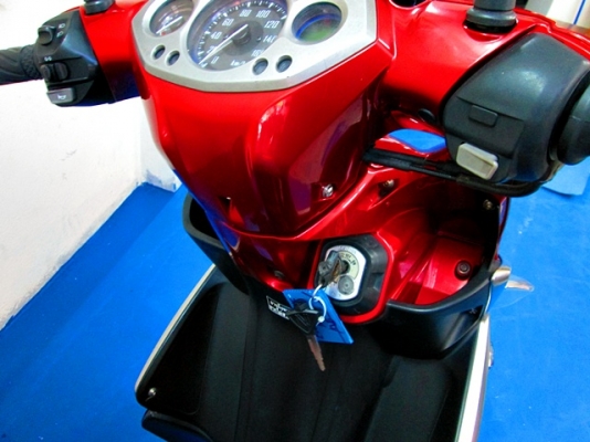 nouvo Eliganc 135cc. สี แดงเทา รถเดือน สิงหาคม ปี 51 ราคาเบาๆ แถม 3 รายการ