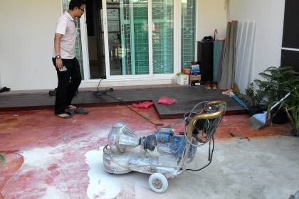 ให้เช่าเครื่องขัดพื้นหน้าปูน แก้หน้าปูนลาย แก้ปูนเป็นคลื่น ลบสีเส้นจราจร