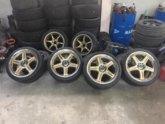 ล้อแท้ volk GTC 19 แท้ หน้า8.5off39หลัง9.5off43 5รู114 พร้อมยาง