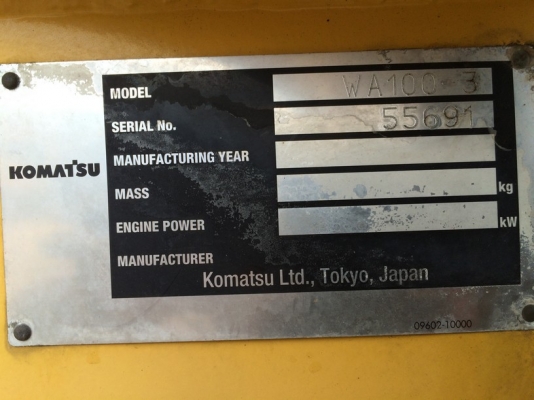 Komatsu WA100-3-55691-YR2001 สภาพนางฟ้า นำเข้าจากญี่ปุ่น