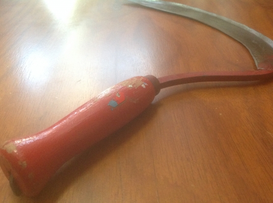 ขายเคียวเกี่ยวหญ้าโบราณ สำหรับใช้ในฟาร์ม ไร่ นา เก่าหายาก งานแฮนด์เมด