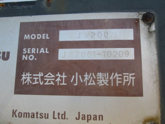 รถบด 9 ล้อ Komatsu JW200#10209 (สต็อกเรา) จากญี่ปุ่น สนใจโทร. 080-6565422 (หนิง)