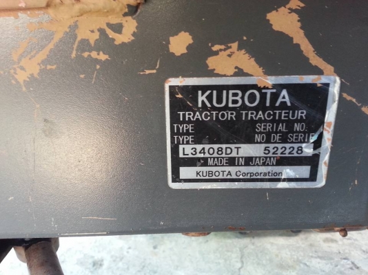 คูโบต้า L3408 4 WD  ตัวเปล่า เครื่องดี เกียร์ดี พวงมาลัยเพาเวอร์