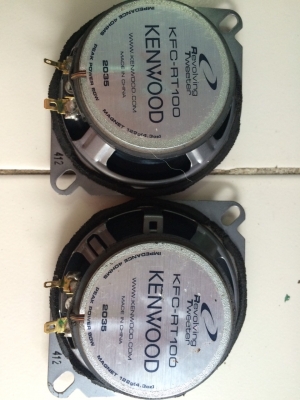 ลำโพง KENWOOD 4นิ้ว 2ทาง 80W กรวยโพลี เสียงกลางแหลมชัด สภาพสวย มือ2 ญี่ปุ่น