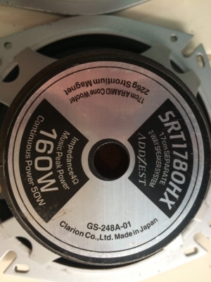 ลำโพง ADDZEST SRT1780HX รุ่นค่อนข้างใหญ่ 6.5นิ้ว 160W โครงหล่อ กรวยเคฟล่า แม่เหล็กก้อนใหญ่ เบสแน่น กลางชัด Made in Japan มือ2 ญี่ปุ่น  Line:Mcballza