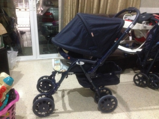 รถเข็นเด็ก APRICA  PAL ขนาดใหญ่ใช้งานได้ยันเด็กโตมือสองญี่ปุ่นสภาพดี