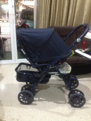 รถเข็นเด็ก APRICA  PAL ขนาดใหญ่ใช้งานได้ยันเด็กโตมือสองญี่ปุ่นสภาพดี