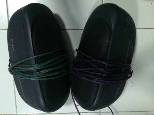 ลำโพงหมอน SONY XS-110 2ทาง 3ลำโพง 60W เสียงเบสนุ่ม กลางแหลมชัด Made in Japan สภาพสวย มือ2 ญี่ปุ่น