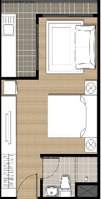 ขายคอนโด ชั้น 4 พื้นที่ 25.6 ตร.ม. The Seed สาทร-ตากสิน ติด BTS วงเวียนใหญ่
