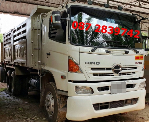 ขายรถดั้มพ์ 10 ล้อ 2 เพลา มีระบบลากจูง HINO 380 แรงม้า ปี 2556