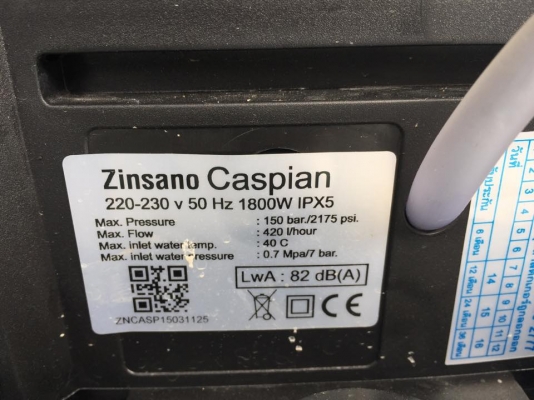 ขายเครื่องฉีดน้ำแรงดันสูง ZINZANO 150BAR มือสองครับ ขายเครื่องฉีดน้ำแรงดันสูง ZINZANO 150BAR มือสองครับ