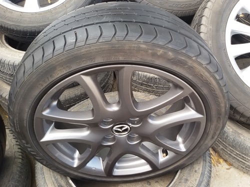 ขายล้อแม็กซ์ Mazda 2 ขอบ16(สีกัล)ยาง195/45/16 ปี 12  4 ล้อ