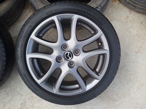 ขายล้อแม็กซ์ Mazda 2 ขอบ16(สีกัล)ยาง195/45/16 ปี 12  4 ล้อ