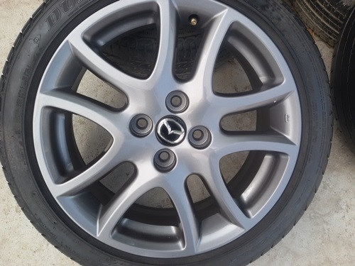 ขายล้อแม็กซ์ Mazda 2 ขอบ16(สีกัล)ยาง195/45/16 ปี 12  4 ล้อ