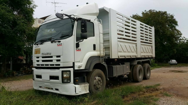 10ล้อ ISUZU DECA FXZ-360 ยูโร3 พ่วงแม่ลูกดั้มเกษตรสามมิตรฯ **ขาย ISUZU DECA-360 EURO-3 22ล้อพ่วง แม่/53 +ลูก/54 ดั้มเกษตรสามมิตร สภาพสวย บาง พร้อมใช้งาน ISUZU DECA FXZ-360 EURO-3 ปี53 เครื่องเดิม เกียร์เดิม แห้งดี แน่น แรง ไม่เยิ้ม