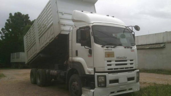 10ล้อ ISUZU DECA FXZ-360 ยูโร3 พ่วงแม่ลูกดั้มเกษตรสามมิตรฯ **ขาย ISUZU DECA-360 EURO-3 22ล้อพ่วง แม่/53 +ลูก/54 ดั้มเกษตรสามมิตร สภาพสวย บาง พร้อมใช้งาน ISUZU DECA FXZ-360 EURO-3 ปี53 เครื่องเดิม เกียร์เดิม แห้งดี แน่น แรง ไม่เยิ้ม