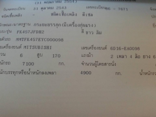 ขาย6ล้อ มิตซูFUSO 195ปี43เครน TADANO3ตัน3ปอก มีวินสลิงท้ายพร้อมชุดยก เครื่องดีทะเบียนเต็ม ภายในสวย สภาพวิ่งใช้งานทางไกล ขาย6ล้อ มิตซูFUSO 195ปี43เครน TADANO3ตัน3ปอก มีวินสลิงท้ายพร้อมชุดยก เครื่องดีทะเบียนเต็ม ภายในสวย สภาพวิ่งใช้งานทางไกล