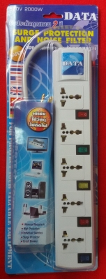 ปลั๊กพ่วงอุปกรณ์ไฟฟ้า แบบ Universal 5 สวิทช์ 5 ปลั๊ก