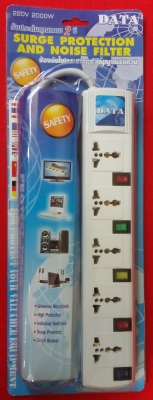 ปลั๊กพ่วงอุปกรณ์ไฟฟ้า แบบ Universal 5 สวิทช์ 5 ปลั๊ก