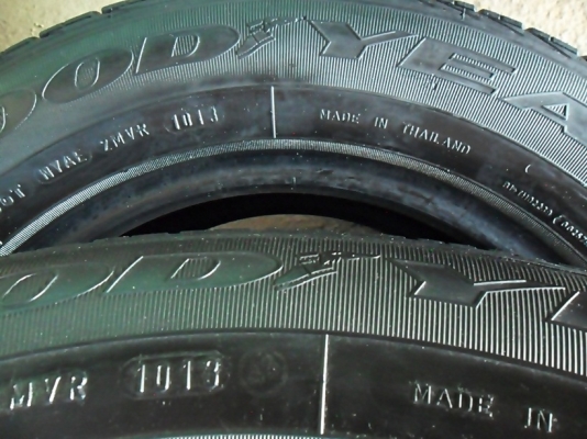 ยางขอบ15  กู๊ดเยียร์195-65-R15ลงพื้นปลายปี13(4เส้น2,400บ)