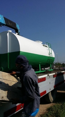 ถังน้ำมัน คุณภาพระดับพรีเมี่ยม ขนาด 5,000 ลิตร สีสวยแจ่มๆ ชอบรีบมาจัดไปเลยครับ