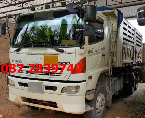 ขายรถดั้มพ์ 10 ล้อ 2 เพลา มีระบบลากจูง HINO 380 แรงม้า ปี 2554