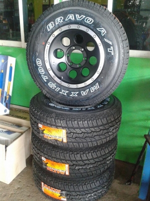 ขายแม็กใหม่พร้อมยางใหม่  แม็กเลนโซ่ ขอบ16 แนวออฟโรดสวยๆ