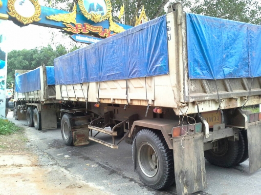 ขายรถบรรทุก 18 ล้อดัมพ์ ISUZU DECA 270 แรงม้าปี 2550 ลูกพ่วงสามมิตร 2 เพลาปี 2555 ราคา 2000000