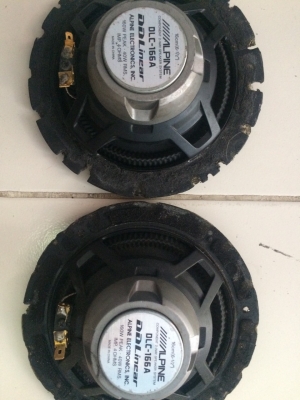ลำโพง Alpine DDLinear DLC-166A 2ทาง 6.5นิ้ว 160W โครงหล่อ แม่เหล็กนีโอ มี1ข้างโดนกดทับมา แต่เสียงปกติครับ มือ2 ญี่ปุ่น