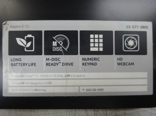 ACER E15 model E5-571-3805