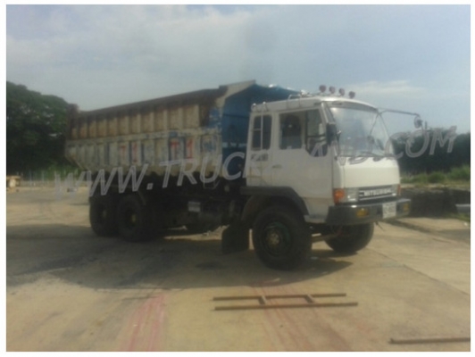 ( ขายแล้ว ) รถบรรทุก 10 ล้อดัมพ์ 2 เพลา Mitsubishi fuso 527s 220 แรงม้า เทอร์โบ กระบะท้องเรือ