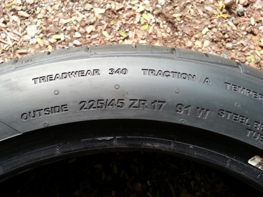 ขายยาง CONTINENTAL MC-5  225-45-17ปี 12 (ขายแล้ว ครับ)