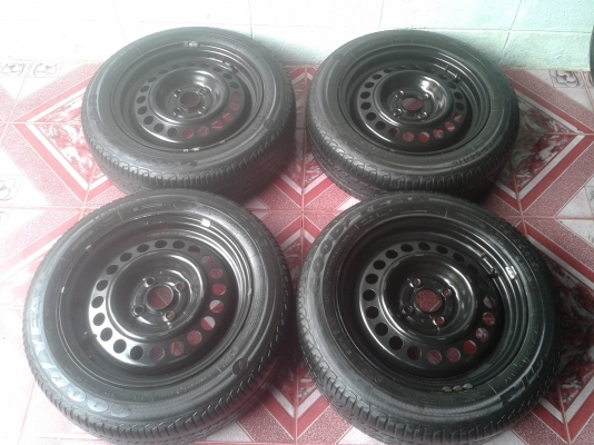 กระทะเหล็ก15"4รู100+ยาง 1ชุด(4ล้อ)ขาย2,200 ฿ เท่านั้น!!! กระทะเหล็ก15"4รู100+ยาง 1ชุด(4ล้อ)ขาย2,200 ฿ เท่านั้น!!!