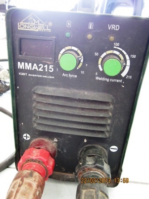 เครื่องเชื่อมธูปไฟฟ้า ระบบอินเวอร์เตอร์ ลองเวล MODEL MMA-215 เครื่องเชื่อมธูปไฟฟ้า ระบบอินเวอร์เตอร์ ลองเวล MODEL MMA-215