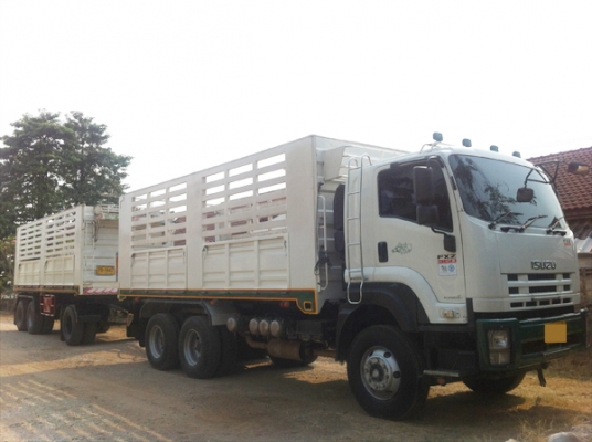 ขายรถพ่วง DECA 360 ยูโร3 ดัมพ์แม่ลูก คอกเกษตร ลูก3คานยาว 7 เมตร