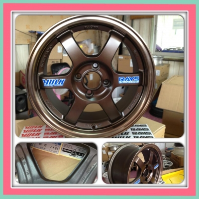 ขายล้อแม็กใหม่ TE37 ขอบ15 กว้าง 7 ออฟ 35 4 รู100 งานเนียนๆ เหมือนแท้สุดๆ