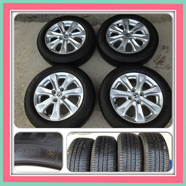 ขายแม็กซ์เดิม ขอบ15 New Honda Jazz ป้ายแดง + ยางปลายปี12 ราคา 11,900 บ.