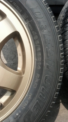 แม็กขอบ 14 สวยๆ 4 รู 100 พร้อมยางสภาพดี 4800