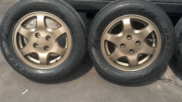 แม็กขอบ 14 สวยๆ 4 รู 100 พร้อมยางสภาพดี 4800