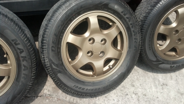 แม็กขอบ 14 สวยๆ 4 รู 100 พร้อมยางสภาพดี 4800